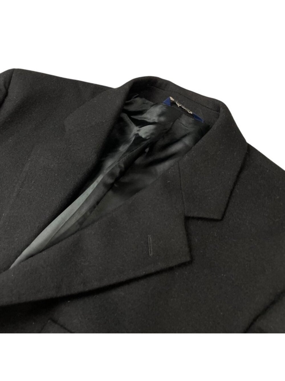 Brooks 346 Men's Wool/Silk/Cashmere Flannel 3-Button Blazer Black • 39R